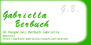gabriella berbuch business card